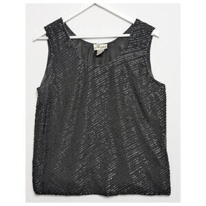 Vintage Jkara New York Beaded Top L